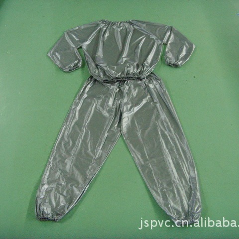 silver sports suit PVC for gym