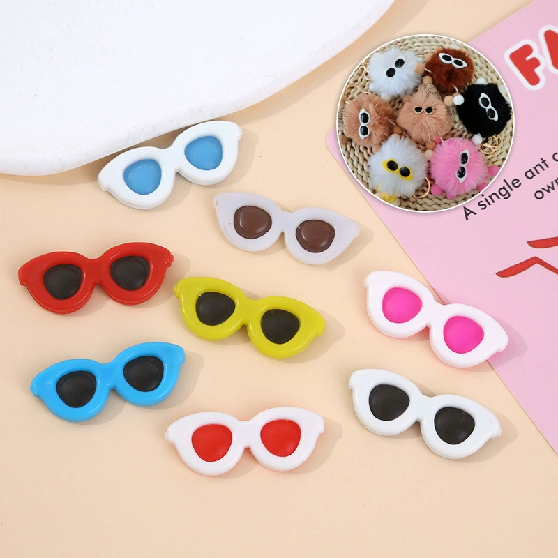 Смола круглые очки DIY плюшевые игрушки аксессуары кукла брелок для мобильного телефона чехол для горшка креативный материал