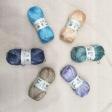 新款创意晴涤纱线双色亮丝线手工编织钩针线DIY毛线蜡色细线