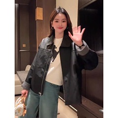 Benview【实体专供】时尚皮衣外套女2025秋新款宽松显瘦百搭上衣