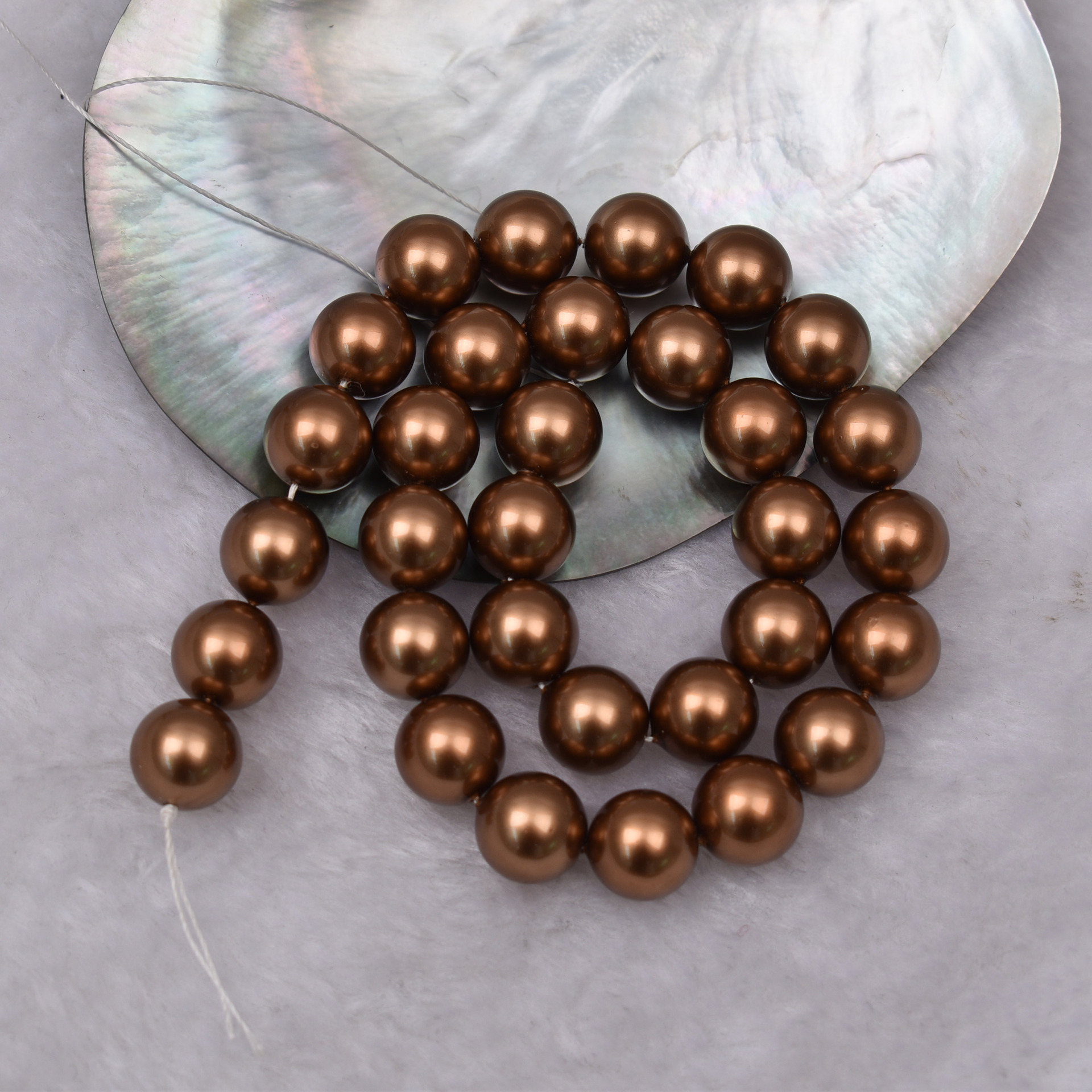 蝶貝模造真珠散珠DIYネックレス手作りジュエリーアクセサリー直穴カラフルパール原材料卸売ガラス