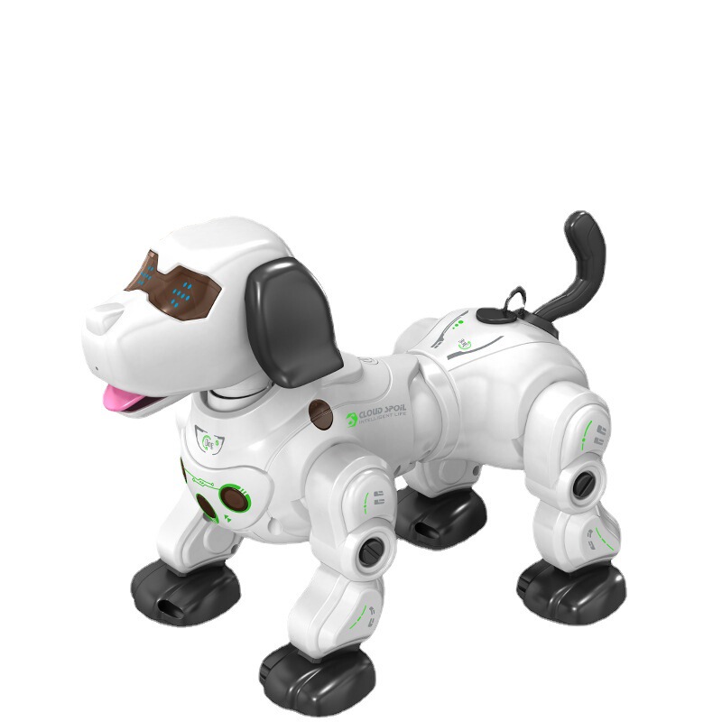 Puzzle remote control follow dog one key spray infrared tracking robot dog sound children's game toy Puzzle remote control follow dog one key spray infrared tracking robot dog sound children's game toy