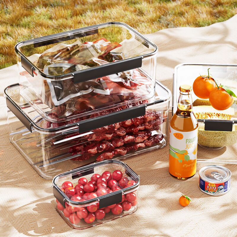 Pet Refrigerator Crisper Large Capacity High Transparency Thickeneded Kitchen Fresh Meat Vegetable and Fruit Storage Box Storage Box Free Shipping
