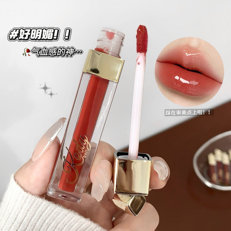 KodyboLL agua de agua, miel de labios transparente, humectante, fino, transparente, lleno, transparente, esmalte labial, maquillaje de belleza