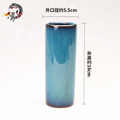 宜興紫砂微型小花盆釉水陶瓷盆景盆多肉盆桌面圓形簽筒盆廠家批發