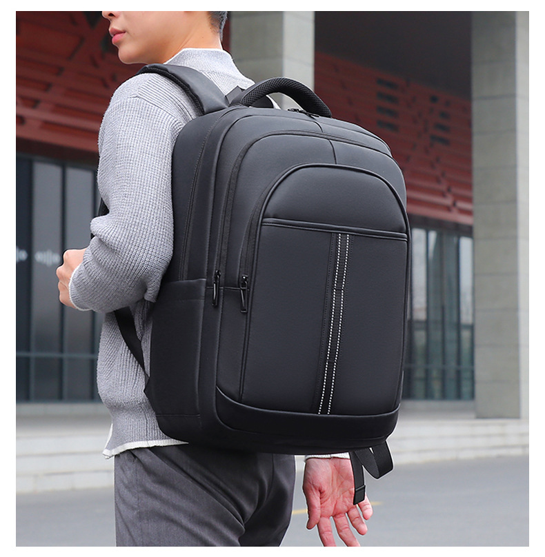 New cross-border large-capacity waterproof backpack, men's high-end 17.3-inch laptop bag, double-shoulder business bag undefined