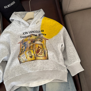 Spring children's cute hoody for boys, trend of season, western style