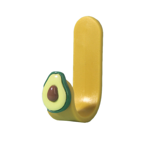 Cartoon J-shaped hook, strong nail-free glue, kitchen wall wall hook, dormitory door back porch key hanging hook