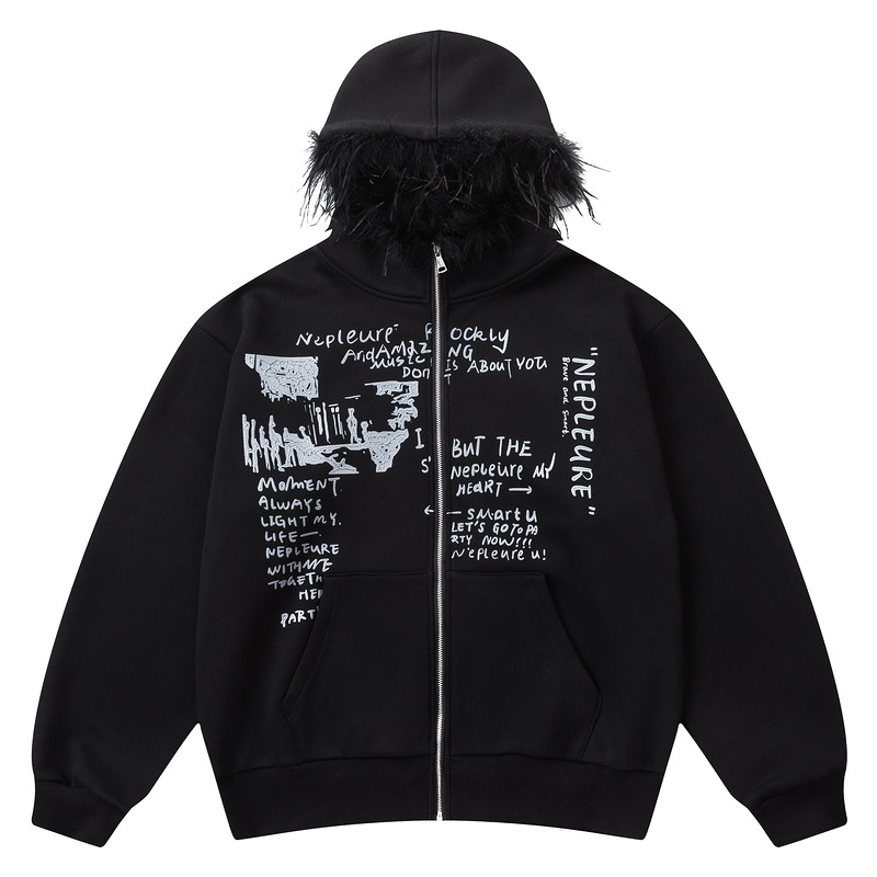 Herenkleding Retro Street Design Trui Bontkraag Jas Heren Lente En Herfst Cardigan 2025 Nieuwe Heren En Dames Plus Fluwelen Verdikte Hoodie_voghion.com