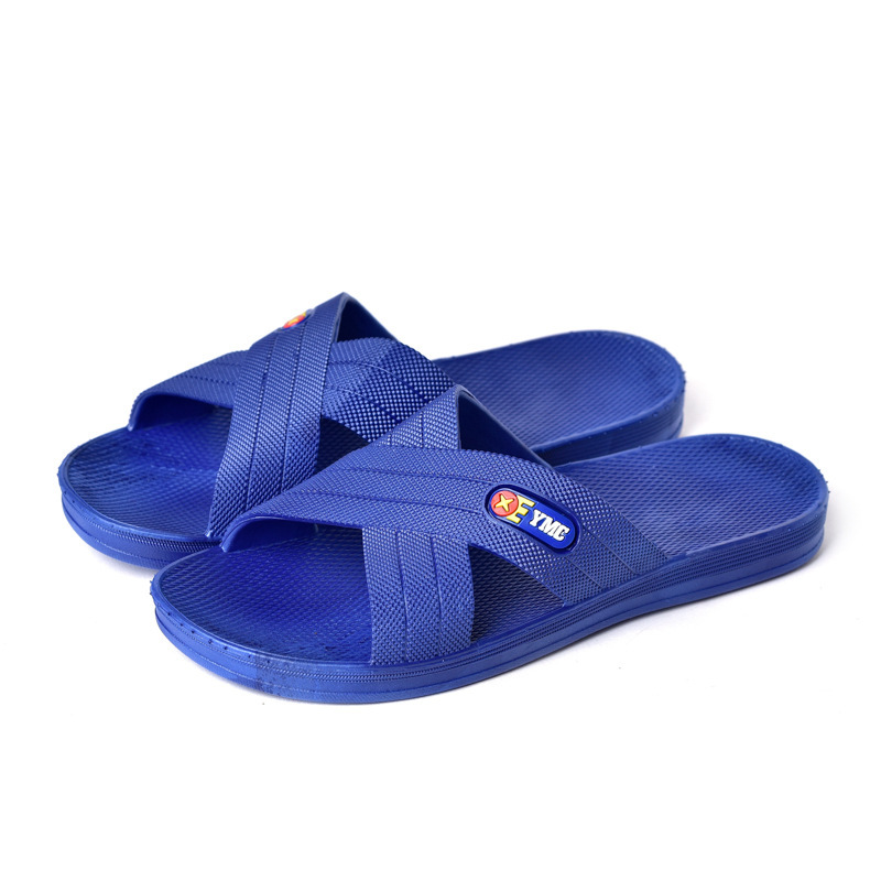 Factory Direct cross slippers summer home indoor bathroom slippers men's PVC soft bottom Four Seasons home slippers Factory Direct cross slippers summer home indoor bathroom slippers men's PVC soft bottom Four Seasons home slippers