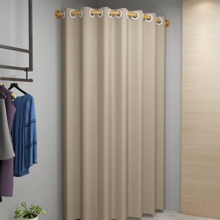Clothing Store Fitting Room Door Curtain Coat and Hat Partition Curtain Wrought Iron U Semicircle C-Shaped Support Frame Corner Curtain Rod