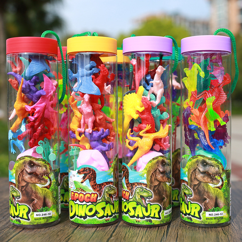 Creative Artificial Mini Dinosaur Toy Bucket Jurassic Small Dinosaur Set Kidsren's Artificial Dinosaur Stall Supply