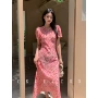 波点显瘦斜裁浪漫连衣裙