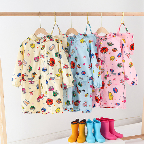 Daily single, quick-drying, lightweight, four-season children, primary and secondary school students with schoolbags, raincoat, kindergarten, baby poncho, outdoor