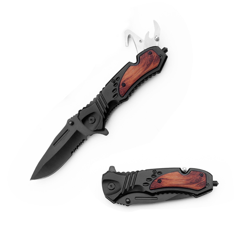 Nuevo cuchillo plegable multifuncional transfronterizo herramientas al aire libre de supervivencia de alta dureza cuchillo de fruta