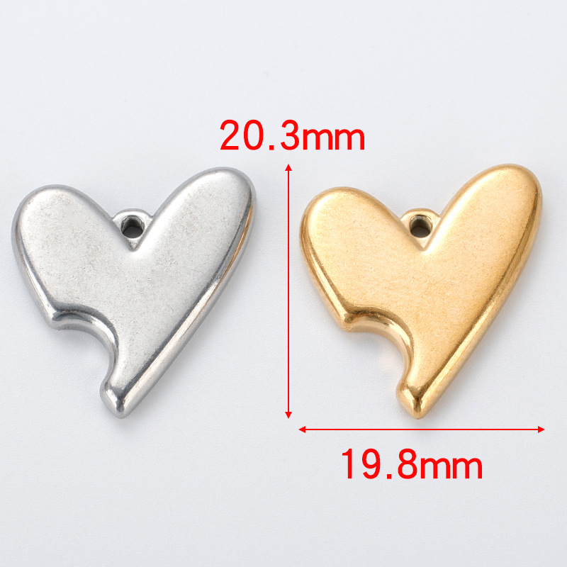 1 Piece Quantity 1 Piece 304 Stainless Steel Cross Leaf Heart Shape Pendant