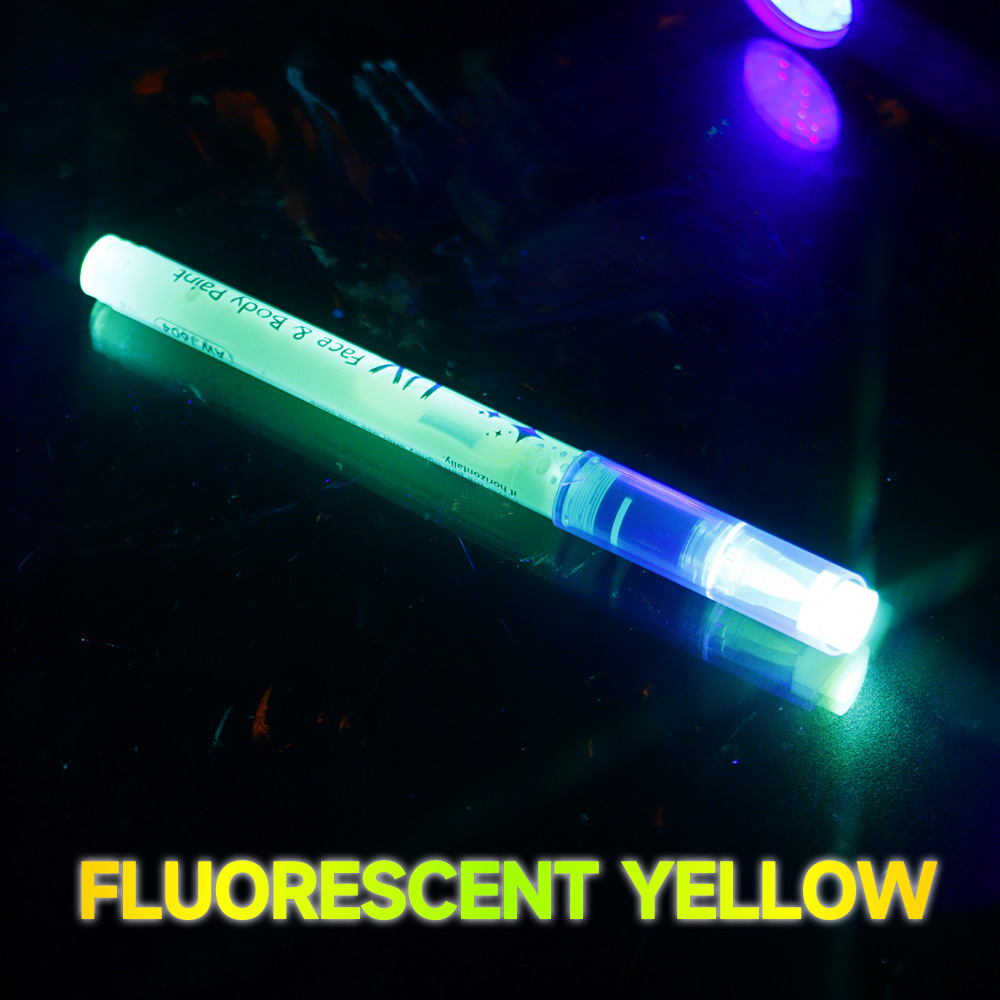 Ventas transfronterizas calientes líquidas directas pen luminiscente UV acuarela pen concierto pen marcador de pintura corporal de Halloween en stock