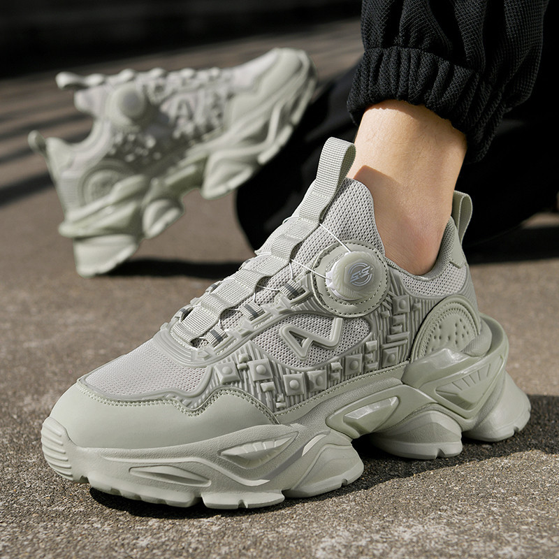 老爹鞋男款厚底增高旋轉紐扣春款泉州男士運動鞋跑步男鞋sneakers