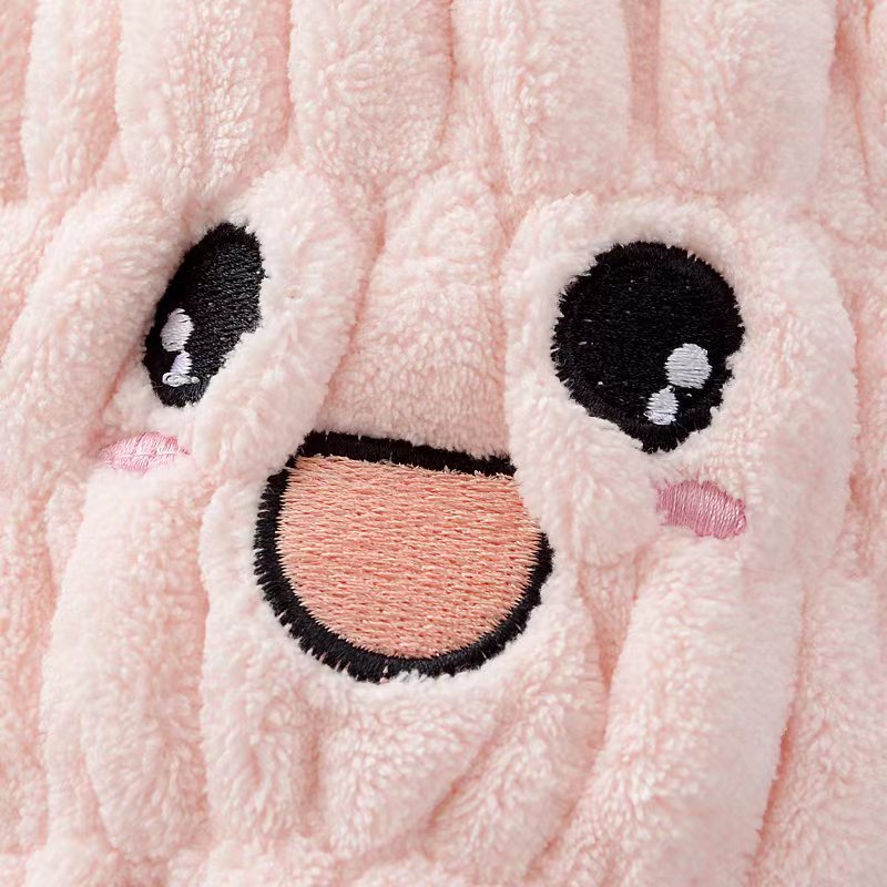 Cuffia asciugacapelli bambini con orecchie da coniglio morbida_voghion.com