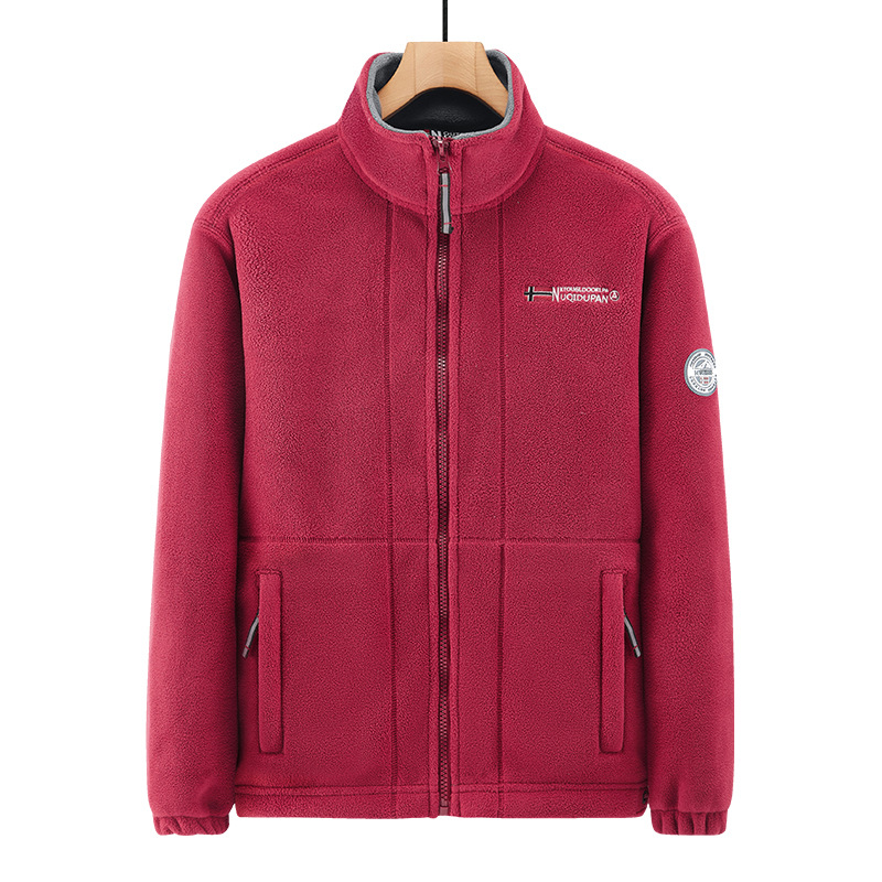 Exportación Noruega de una sola chaqueta de terciopelo gruesa de doble cara chaqueta de terciopelo para hombre de invierno cálido ocio chaqueta de tamaño grande para hombre