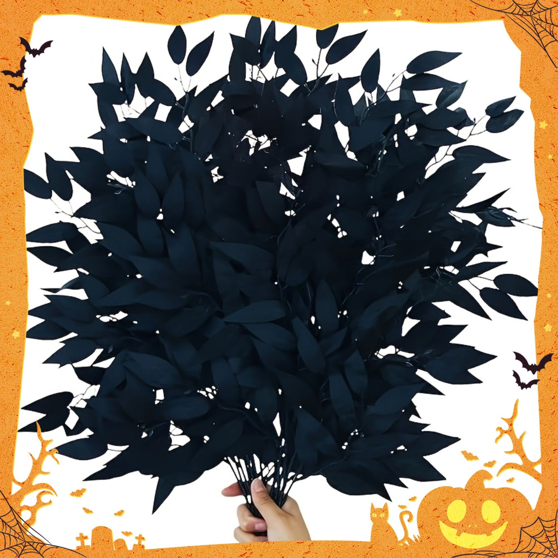 Realistic black maple leaf for home use