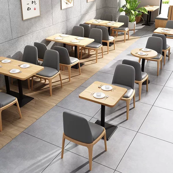 Rectangular Dining Table and Chair Set, Dining Room Table and Chairs Wholesale, Light Luxury Style