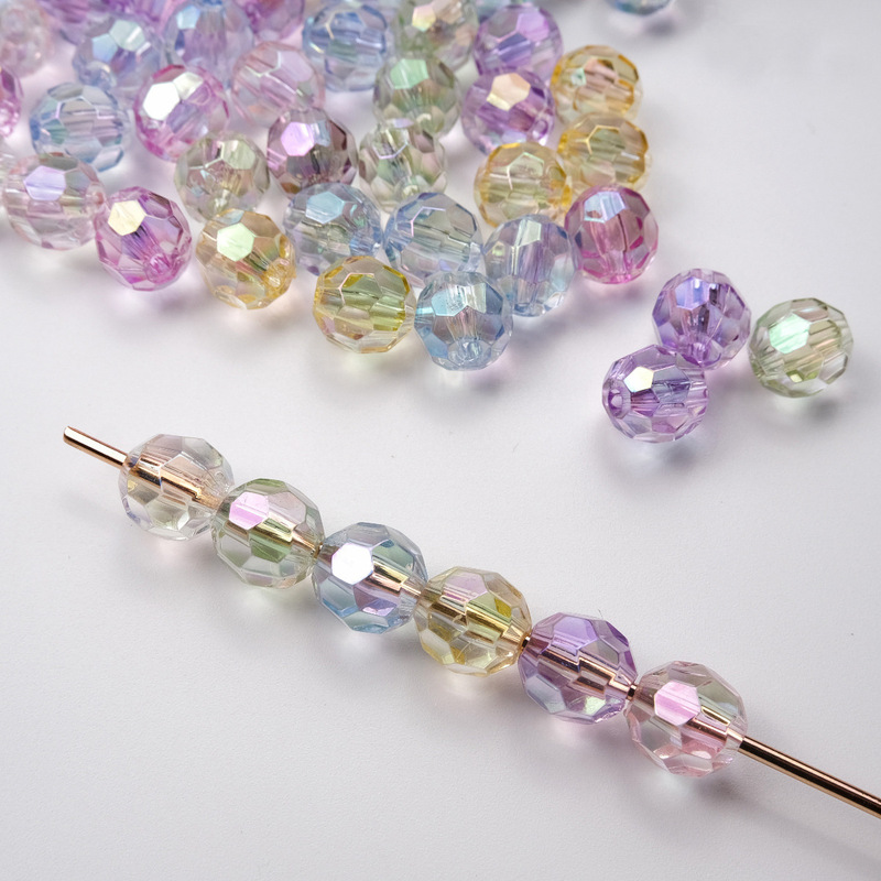 Colorful high transparent corner beads multi-cut acrylic uv plating loose beads diy bracelet earrings necklace accessories Colorful high transparent corner beads multi-cut acrylic uv plating loose beads diy bracelet earrings necklace accessories