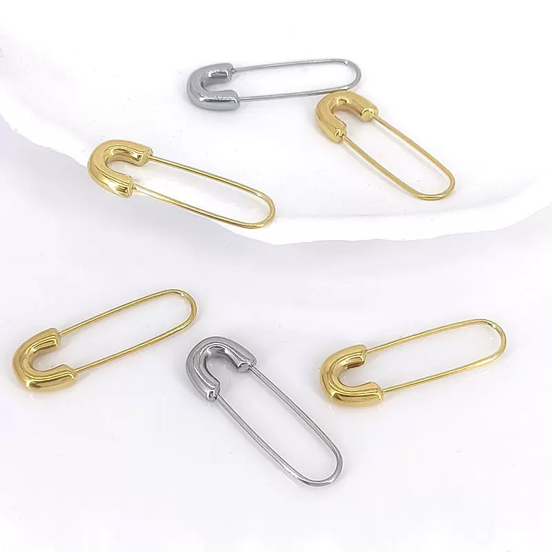 不锈钢U形别针安全扣针胸针项链手链连扣耳钉钛钢回形针耳环别针