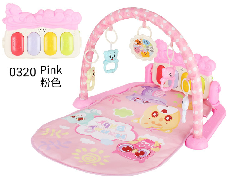 Nuevo transfronterizo bebé fitness rack música piano juguete 0-36 meses recién nacido bebé pie juego mat