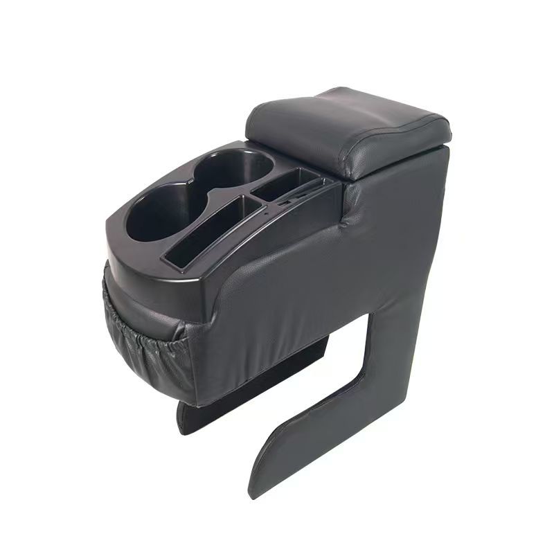 Front and Rear Cup – Tongyong Kuan Armrest box - black-car-armrest-box-with-cup-holder-usb-charging