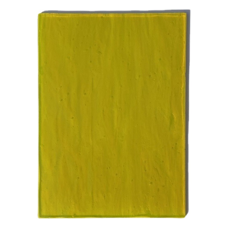 Transparent yellow colored glass water pattern glass art inlaid glass [160F]]