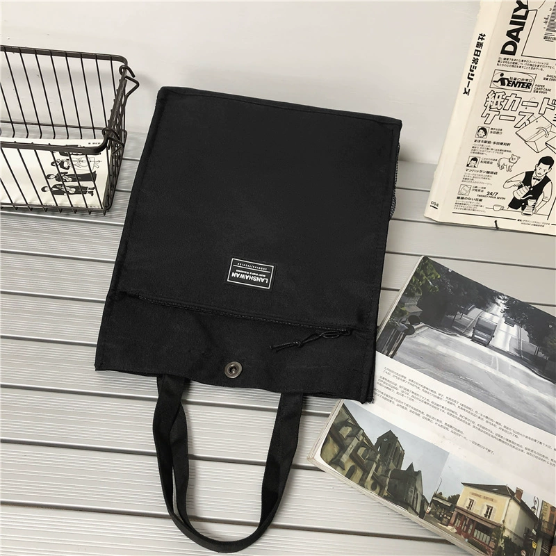 Shopping bag, capacious linen bag, one-shoulder bag for documents, simple and elegant design