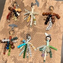 成品现货mini满愿种子串包挂天然菩提子包包挂件手作编织挂饰包挂