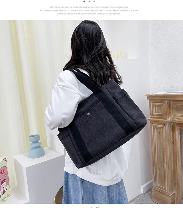 Artistic and simple canvas bag, mother's bag, middle-aged work handbag, cloth bag, large-capacity shoulder bag, women's single-shoulder bag undefined