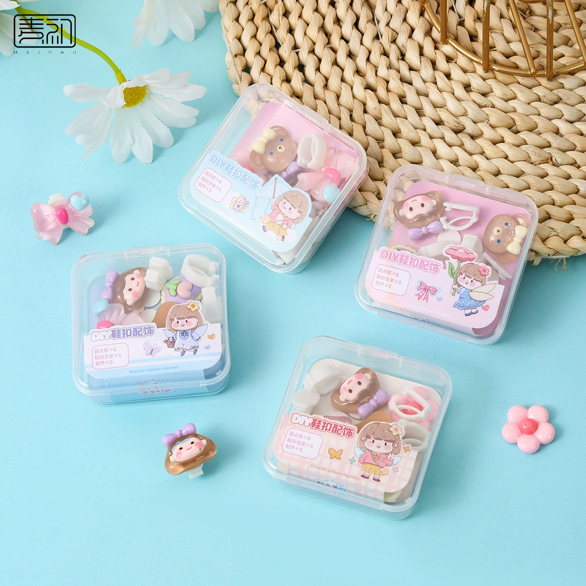尤美 0051 Flower Season Fantasy DIY Resin Patch Le cartoon three-dimensional manual manual mobile phone case universal shoe buckle