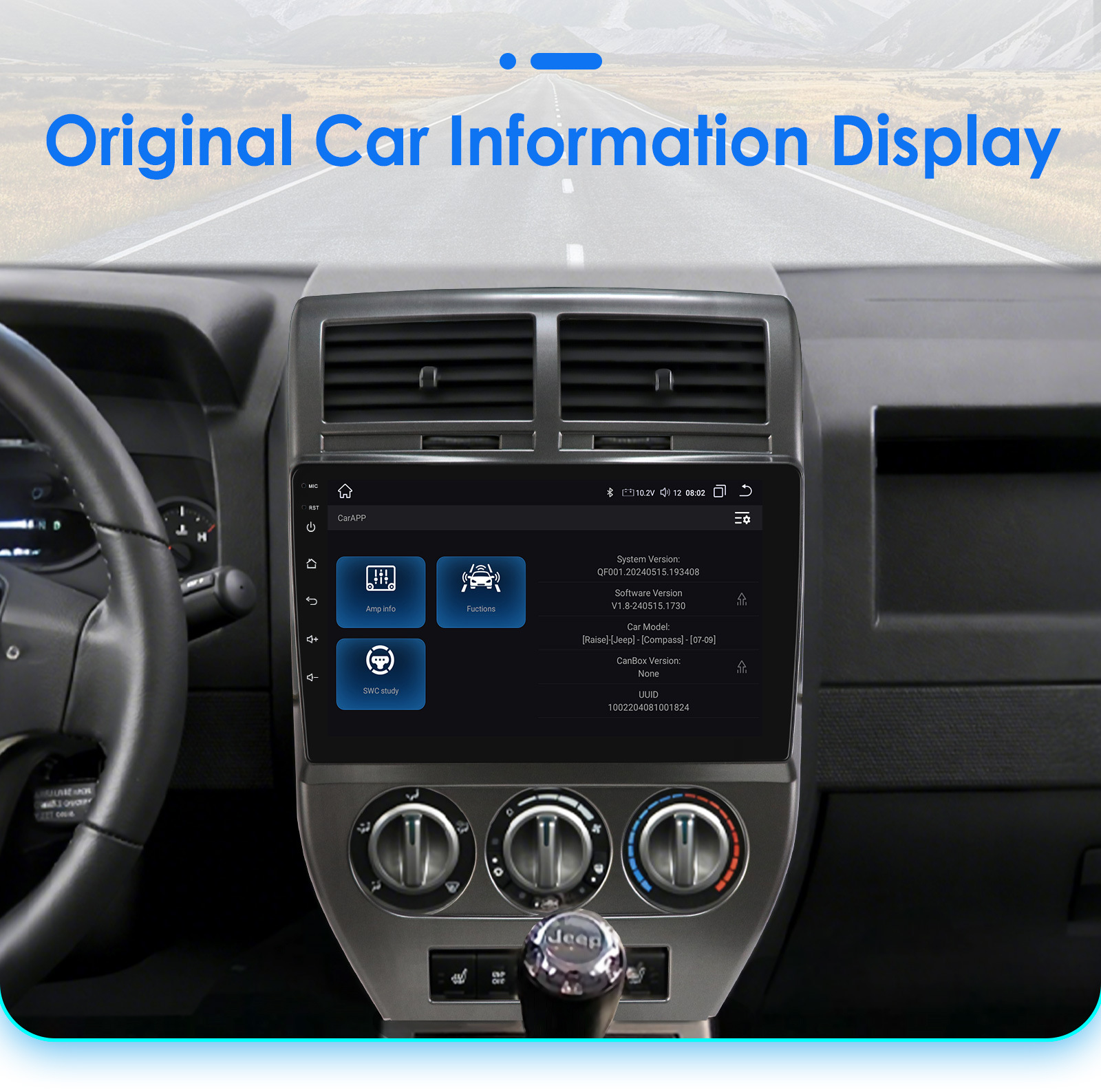 Suitable for Jeep Compass 07-09 Car Android Large-Screen Navigation System Gps All-In-One Device