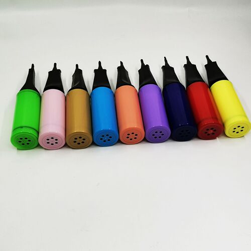 Colorful balloon pump hand push balloon accessories stationery store inflatable pump plastic mini pump wholesale