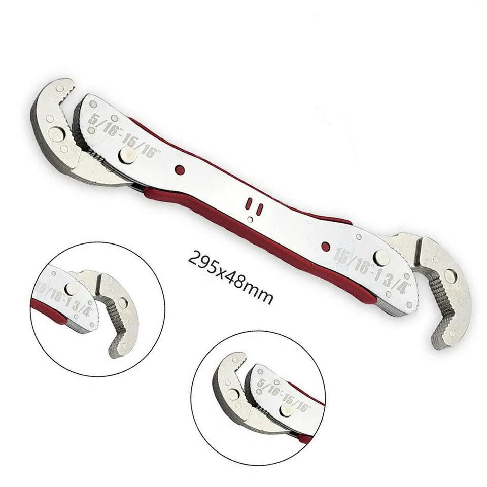 跨境款韩国万能扳手活动开口扳手多功能双头管子钳维修扳手9-45mm