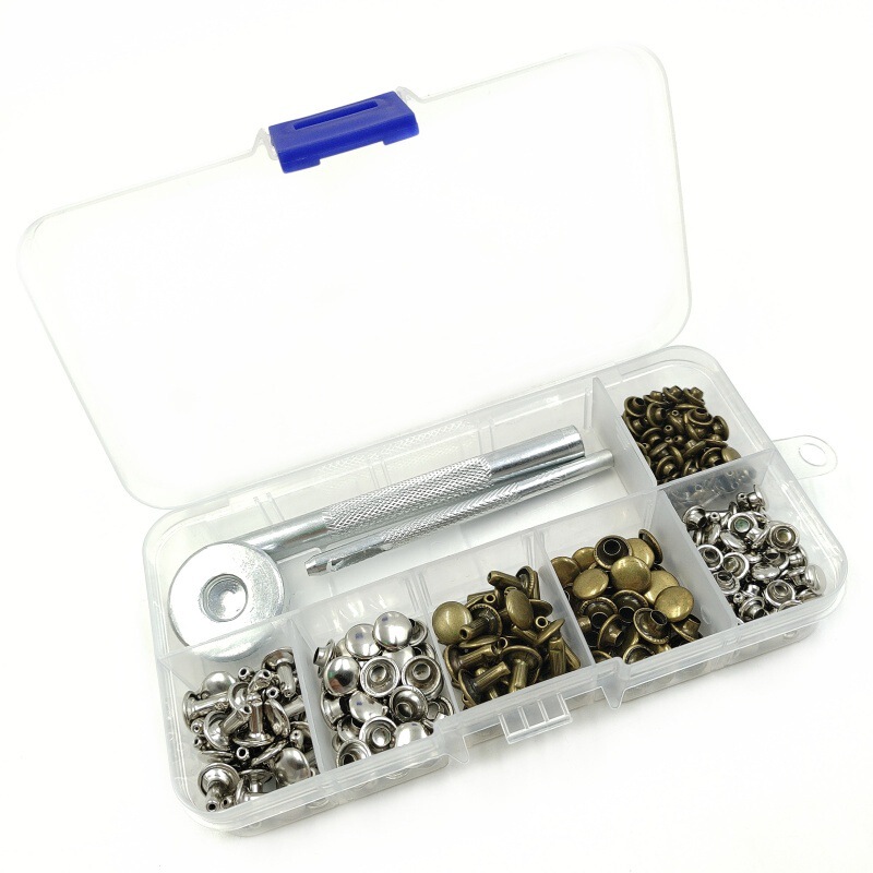 120 suit Double-sided Nail Leather Clothing Double-sided Rivet Installation Tool Metal Cap Nail Willow Nail