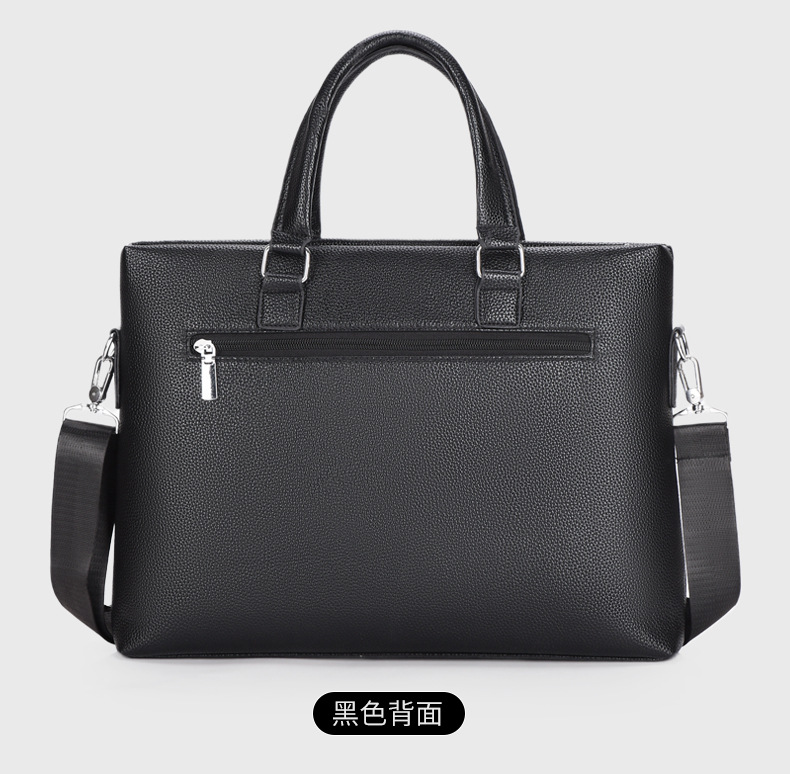 2025 Business Bag Men's laptop bag pu large Capacity Trendy single-shoulder hand-carry men's bag briefcase undefined