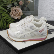 真皮透气网面橡胶底阿甘鞋女夏季百搭休闲运动跑步鞋女鞋yuey8001