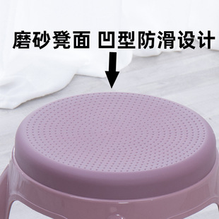 Thickened Plastic Stool, Extra Thick Household High Stool, Thickened Commercial Heightened Round Cooked Rubber Large Size for Hotel Use