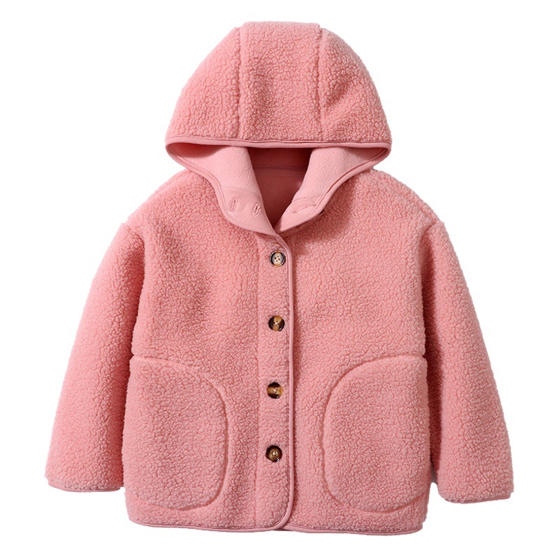 Abrigo de lana de cordero para niños entre padres e hijos adultos usable mediano y niños grandes otoño e invierno abrigo engrosado forrado de lana nueva llegada se puede enviar en nombre