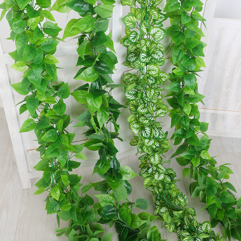 Artificial Decorative Cover for Green Plants, Vines, Fake Leaves, Plastic Flowers, Drainage Pipes, Air Conditioning Pipes, Green Leaf Flower Vines