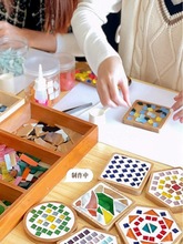 ��ɫ�Rِ����Ƭ����ˮ���ֹ�diy���ϰ�С�ɴu����Y��ճ�N���w��