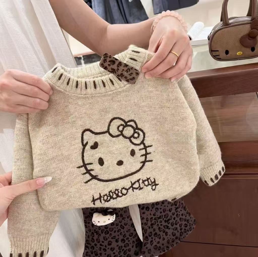 Conjunto de 2 piezas de suéter y pantalón estampado para niñas de algodón para primavera y otoño image 3