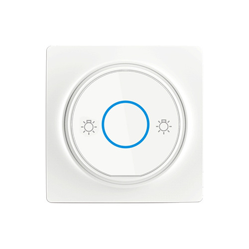 Round household self-generating wireless remote control switch with base double-open acrylic panel wall switch battery-free
