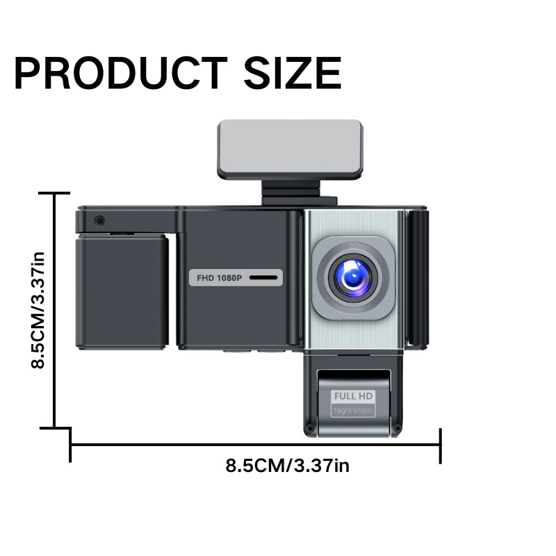 Cross-border C8 Dash Cam WiFi Four-Lens 1080P HD Car DVR Mobile Phone Connection Reverse Camera