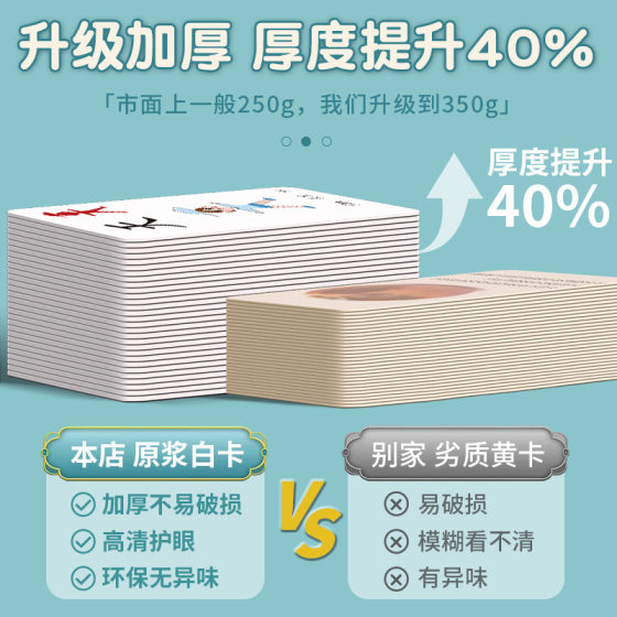 Kindergarten Literacy King Card 3000 Characters Enlightenment Book Baby Character Recognition Table Children Pictograph Chinese Characters New Characters