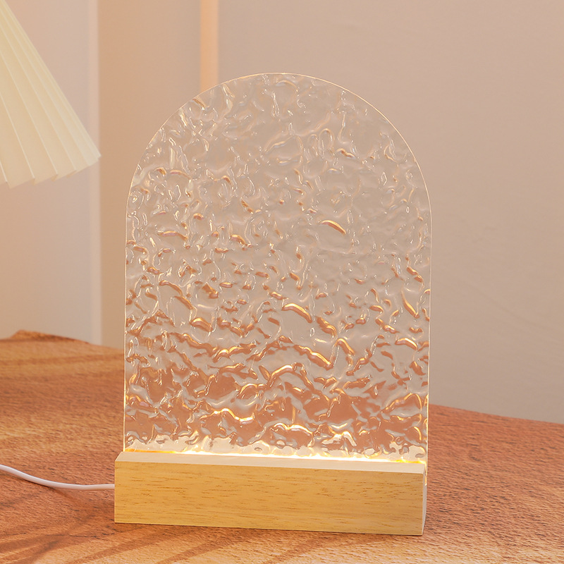 チューリップガラス画小夜灯手作りdiy絵画材料包水波紋灯アクリル板学生プレゼント|undefined